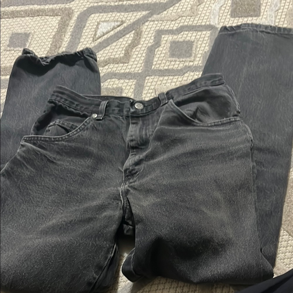Wrangler Black Relaxed Denim Jeans